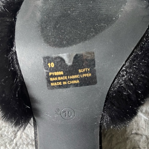 Cape Robbin Black Softy Fur high heels, women’s shoes, size 10 - Picture 4 of 6
